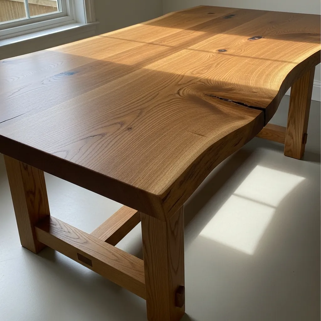 Handgefertigter Esstisch aus Eiche